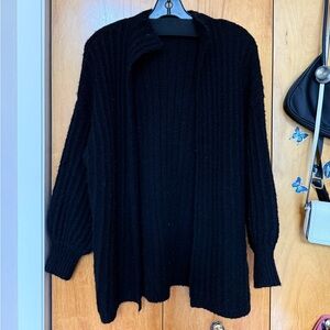 Truly Madly Deeply Black Ribbed Cardigan